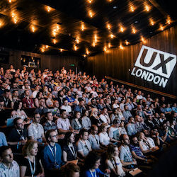 The audience at a previous UX London event listening enraptured.